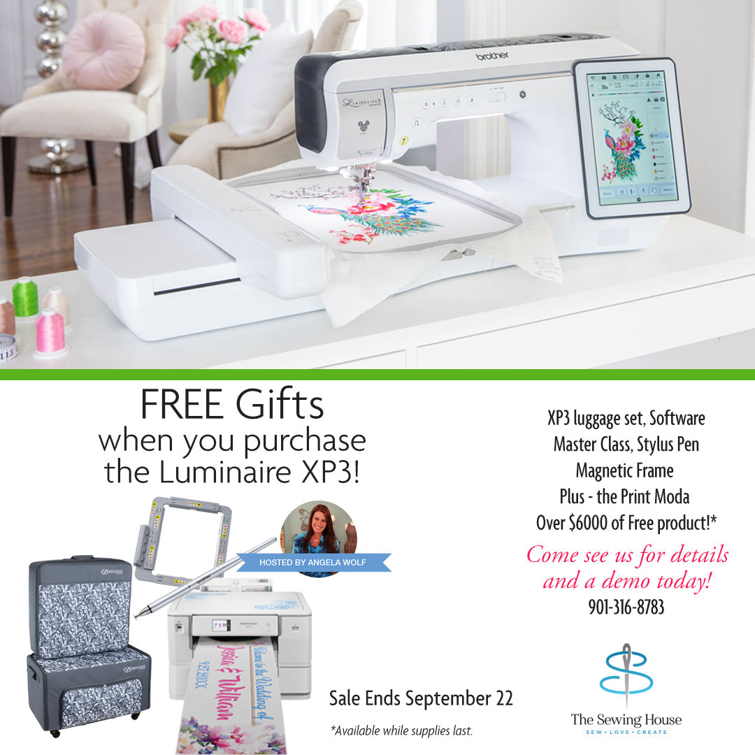 Enjoy over $6,000 in FREE GIFTS with a Brother XP3 purchase (including a free PrintModa)!