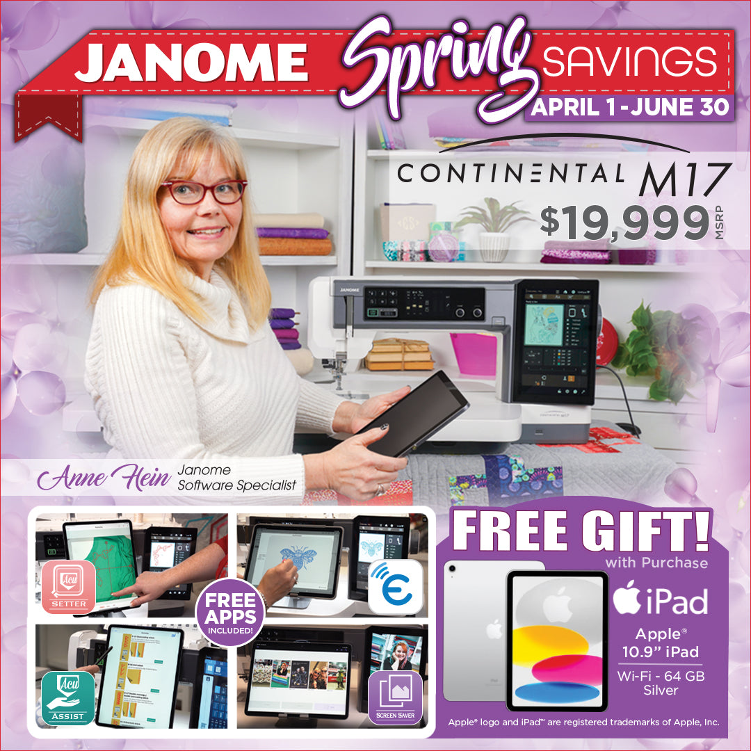 Janome Spring Savings Event: April 1 - June 30, 2023