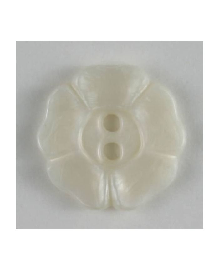 Daisy Button - White - Size 13mm - 190743