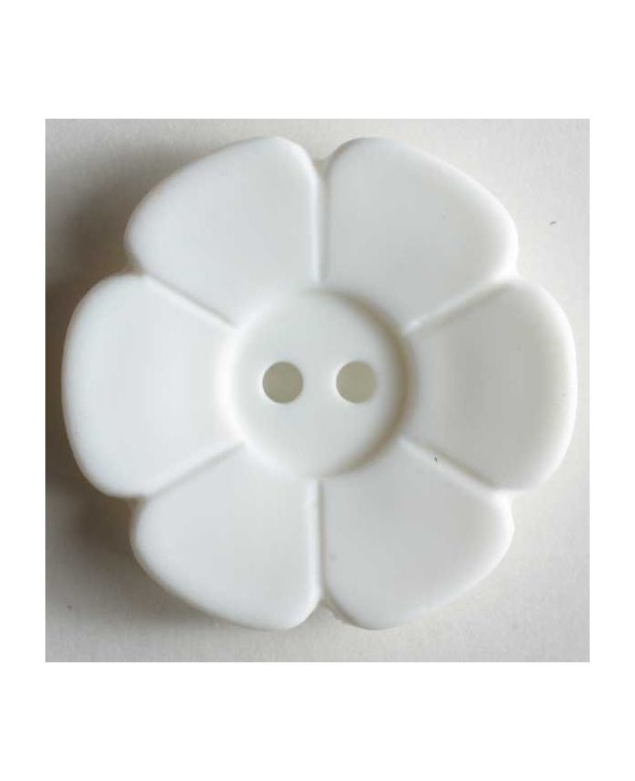 Daisy Button - White - Size 15mm - 112410