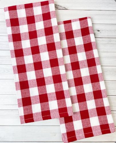 Buffalo Check Kitchen Towel - Brick Red