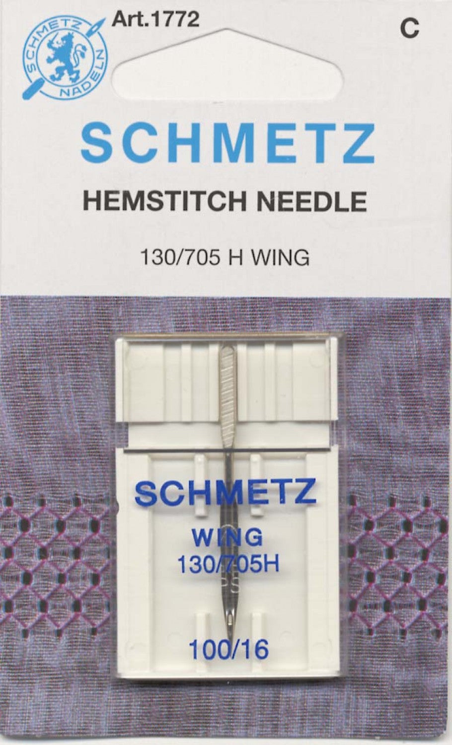 Hemstitch / Wing Machine Needle Size 100 - 1ct - 1772