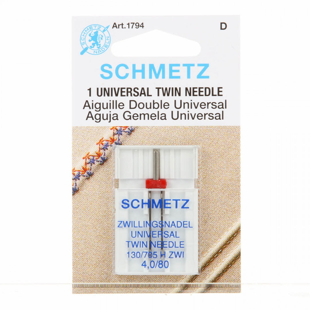 Twin Machine Needle Size 4.0mm/80 1ct - 1794