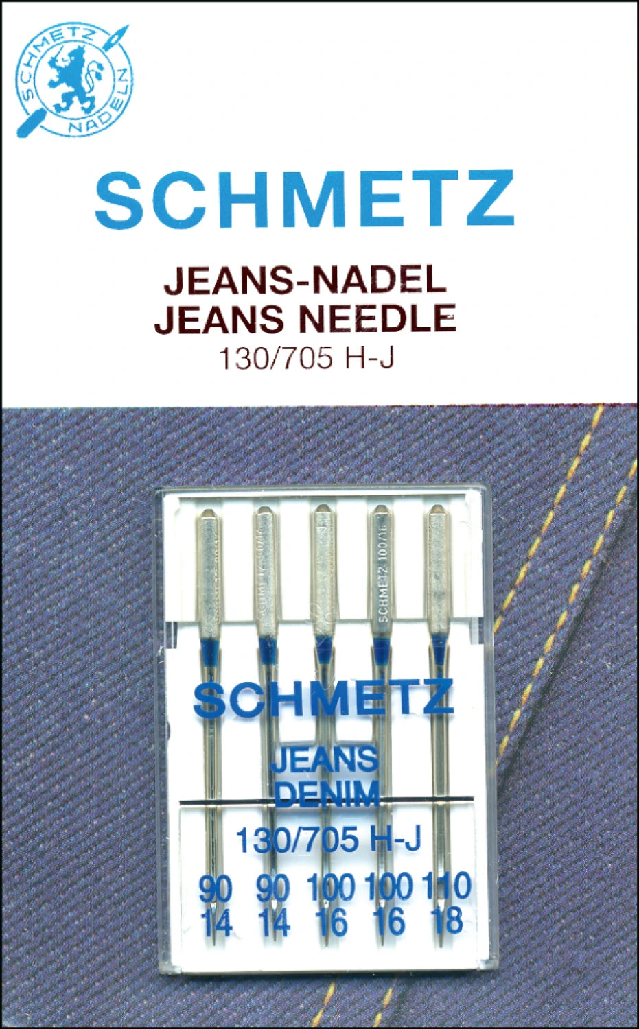 Denim/Jeans Machine Needle Size 90/100/110 - 1836