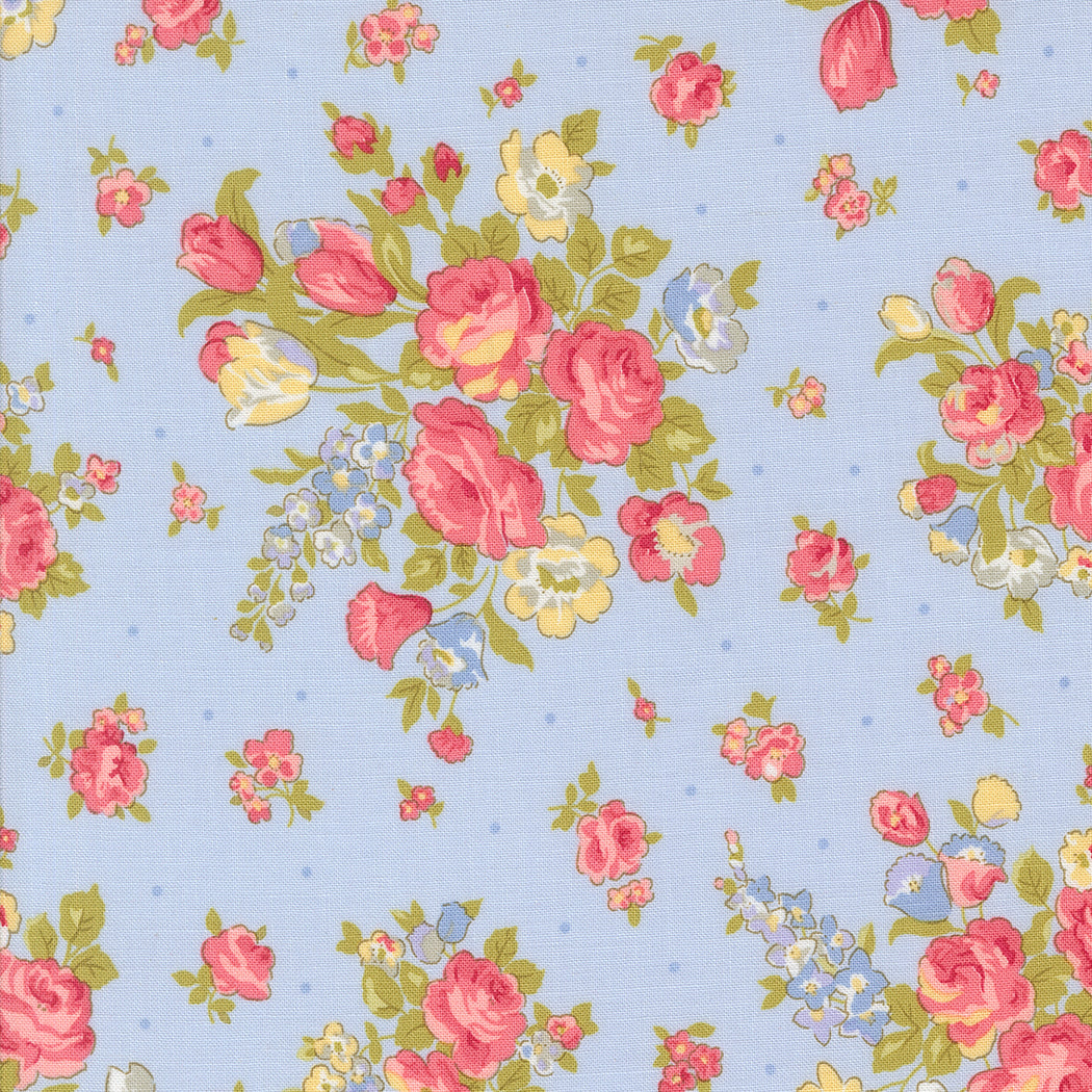 Memory Lane - Main Floral - Sky - 18780 16