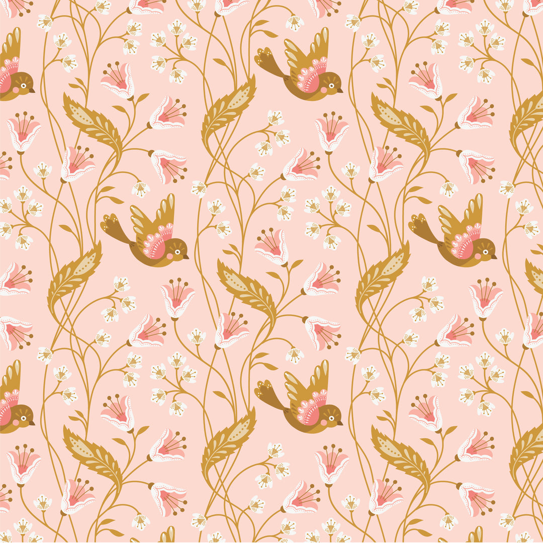 Vintage Charm - Birdie Pink - 227679