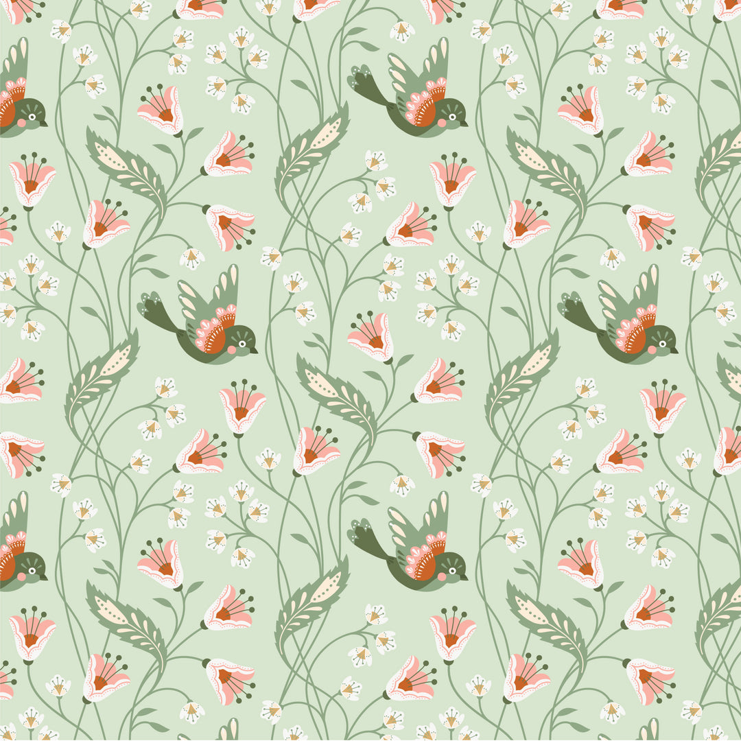 Vintage Charm - Birdie Turquoise - 227680