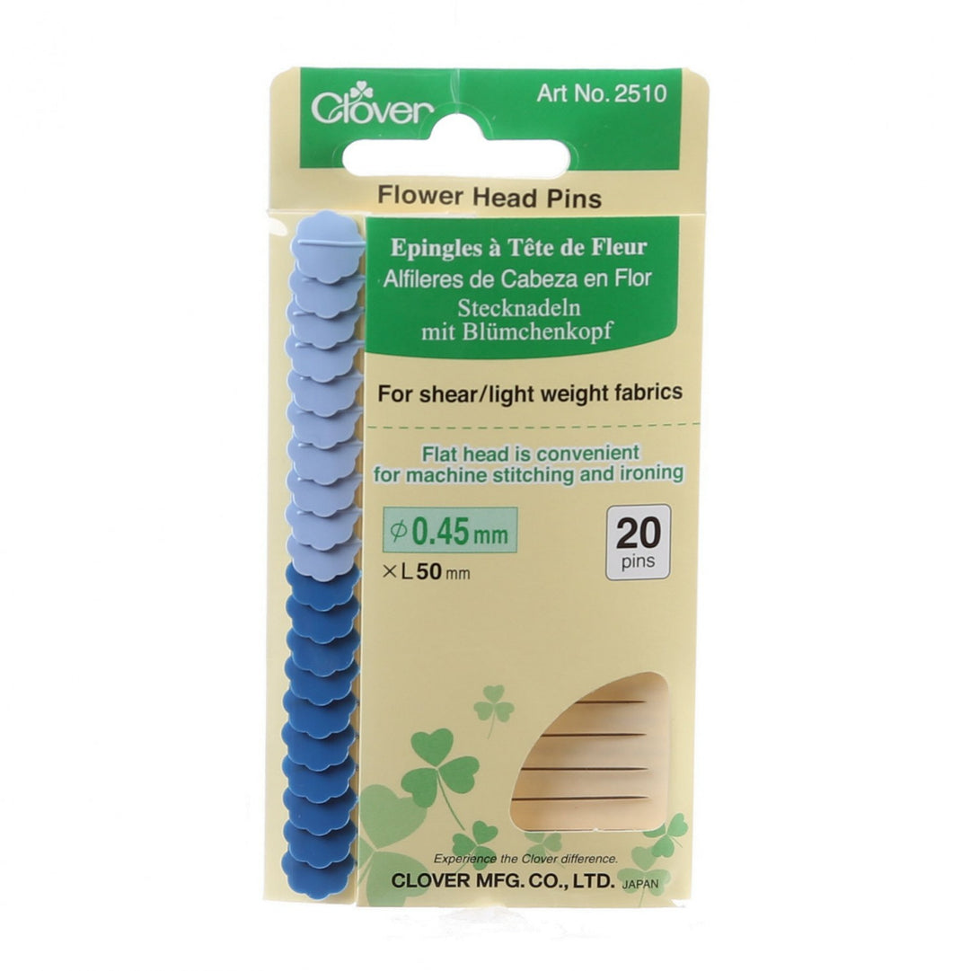 Flower Head Pin Blue Size 32 - 2in - 2510CV