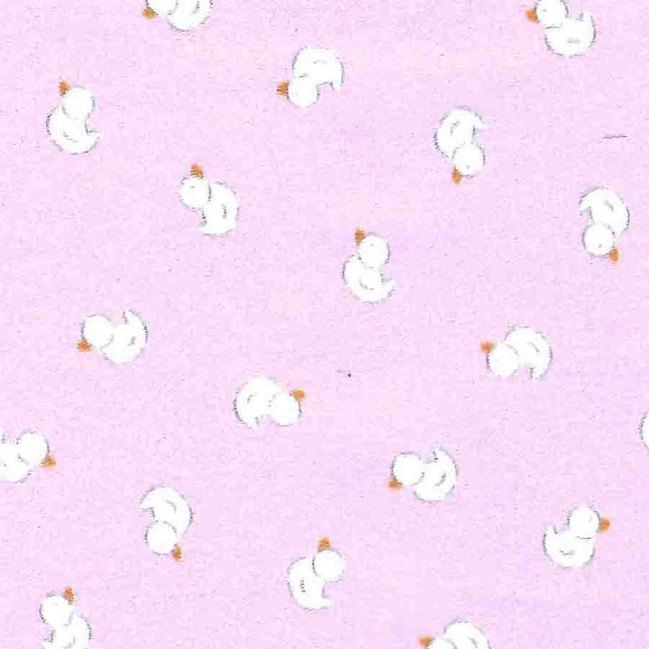white ducks on pink fabric