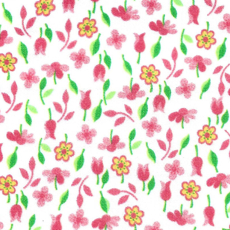Pink and Bright Green Floral - #2719