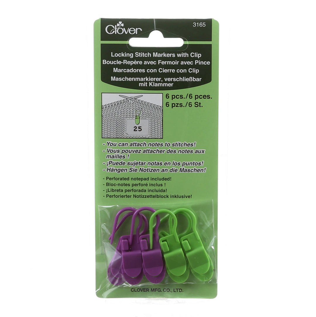 Locking Stitch Markers With Clips - 3165CV