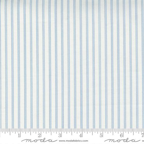 Cream fabric with light blue stripes