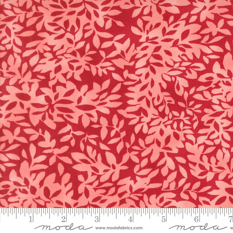 Pink leafy pattern with a darker pink background