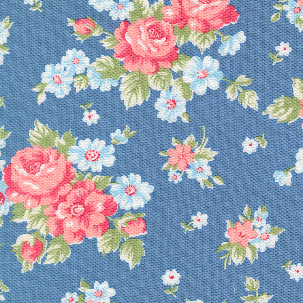 Pre-Order - A Cat Named Stitch Blooming Florals Blue - 55340 13