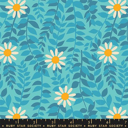 Turquoise Daisy Vines - RS0075-13 - Ruby Star Society