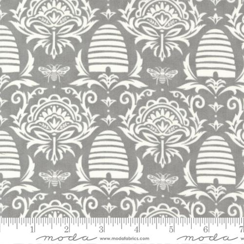 Honey Lavender - Beeskeep Damask Pebble Grey - 56082 27