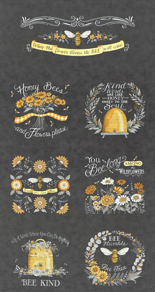 Honey Lavender - Panel Charcoal - 56089 17