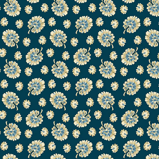 Cocoa Blue - Monstera Navy - A-596-B