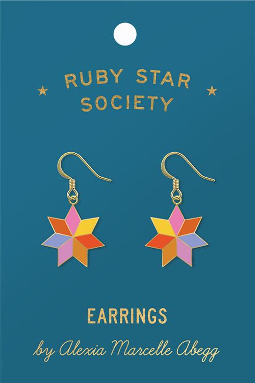 Quilt Star Earrings - RS 7057