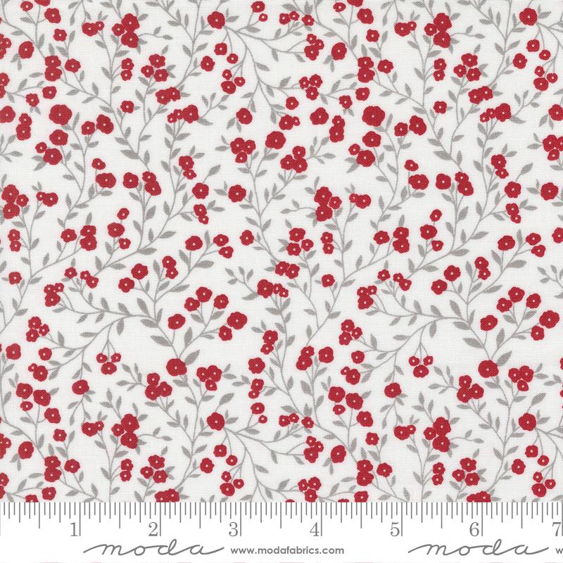 Old Glory - American Meadow Small Floral Cloud Red - 5201 11 - Lella Boutique