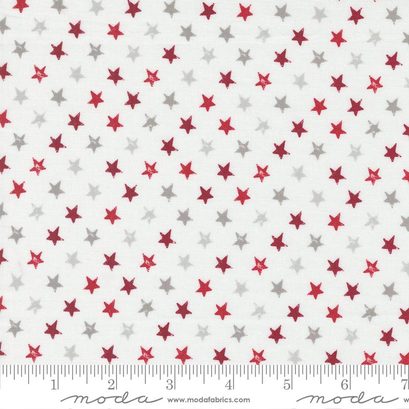 Old Glory - Star Spangled Stars Cloud Red - 5204 11 - Lella Boutique