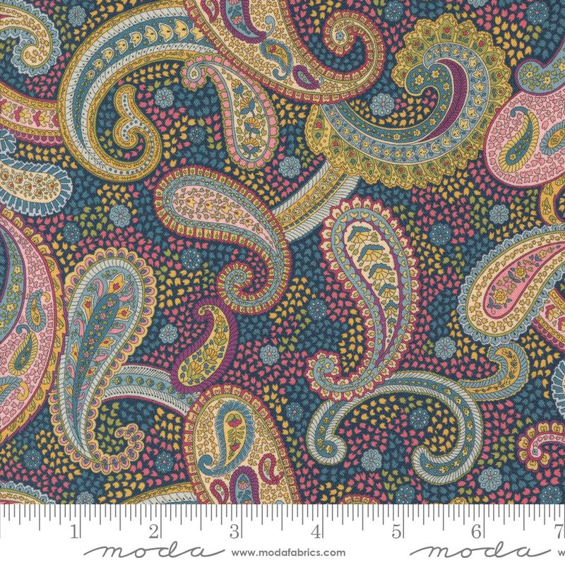 Chelsea Garden - Bohemian Flare Paisley - Navy Multi - 33743 12