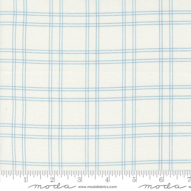 Shoreline - Cream Light Blue Plaid - 55302 11