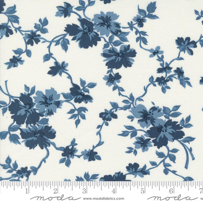 Shoreline - Getaway Cream Navy Florals - 55306 24