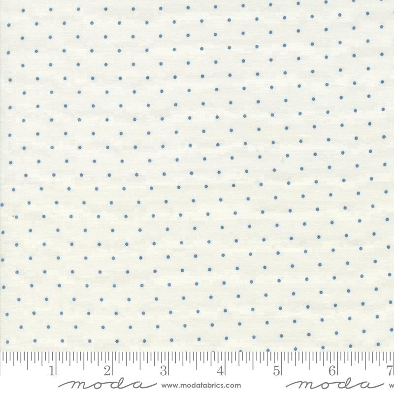 Shoreline - Cream Medium Blue Dots - 55307 11