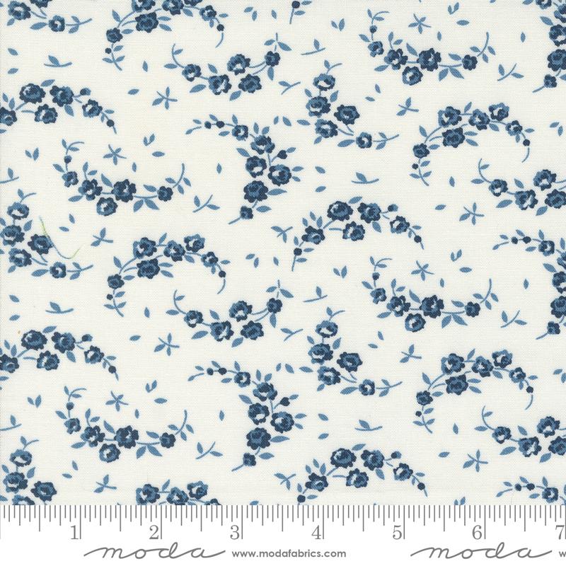 Shoreline - Cream Navy Summer Small Florals - 55308 24