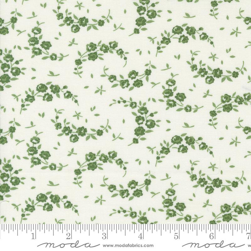 Shoreline - Cream Green Summer Small Florals - 55308 25