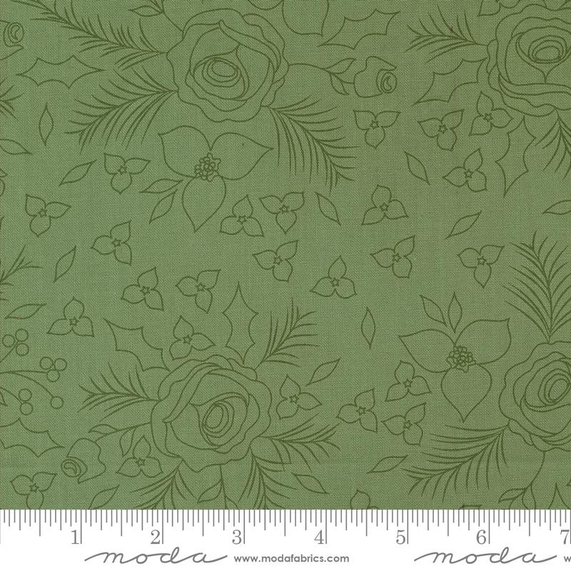 Starberry - Winter Sketch Florals Green - 29181 13