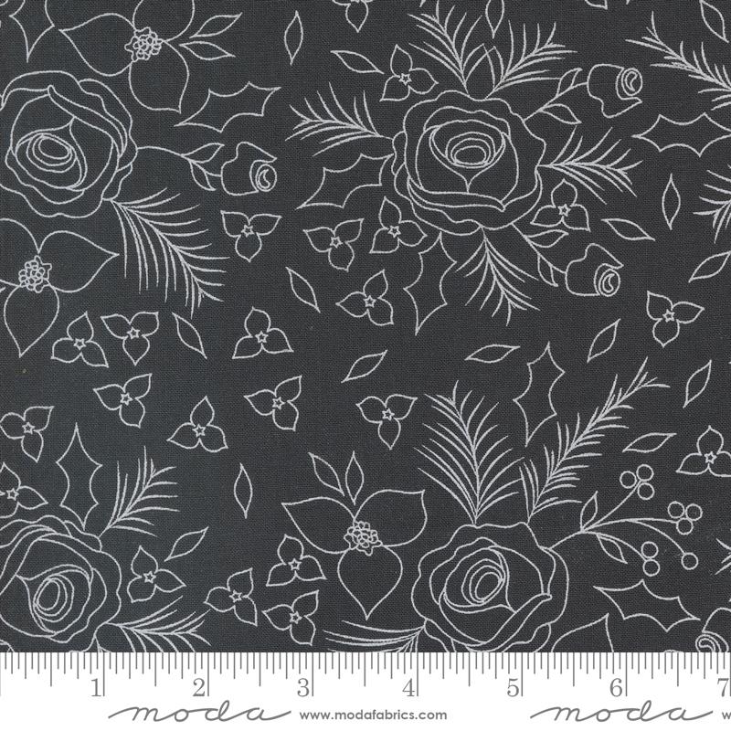 Starberry - Winter Sketch Florals Charcoal - 29181 14