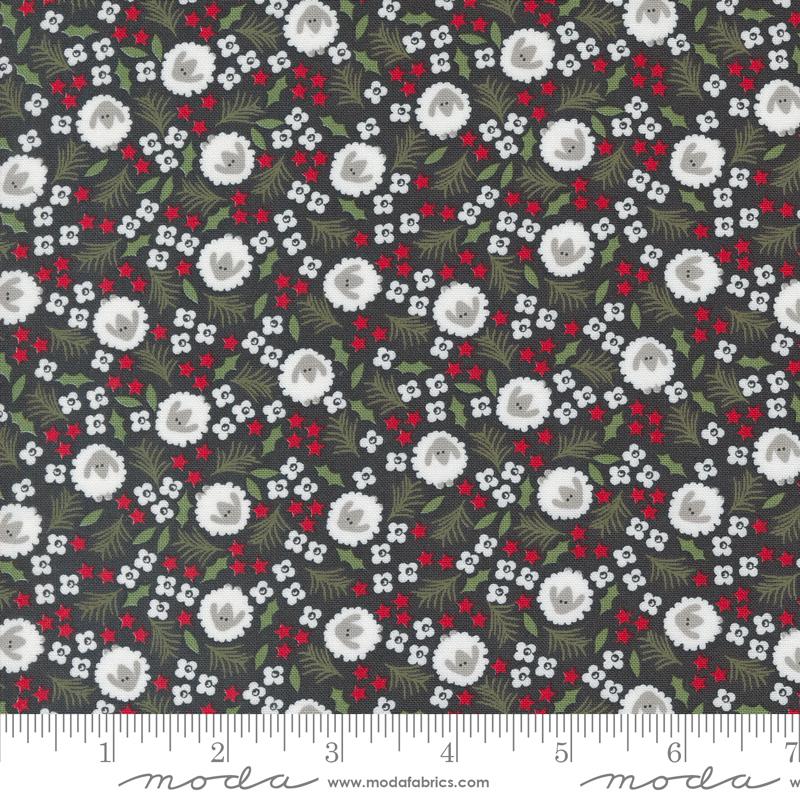 Starberry - Woolen Small Floral Sheep Charcoal - 29183 14