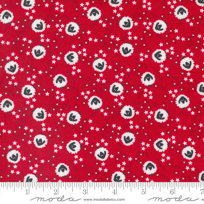 Starberry - Woolen Small Floral Sheep Red - 29183 22