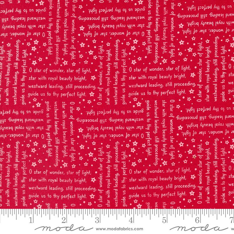 Starberry - Woven Song Text Red - 29184 22