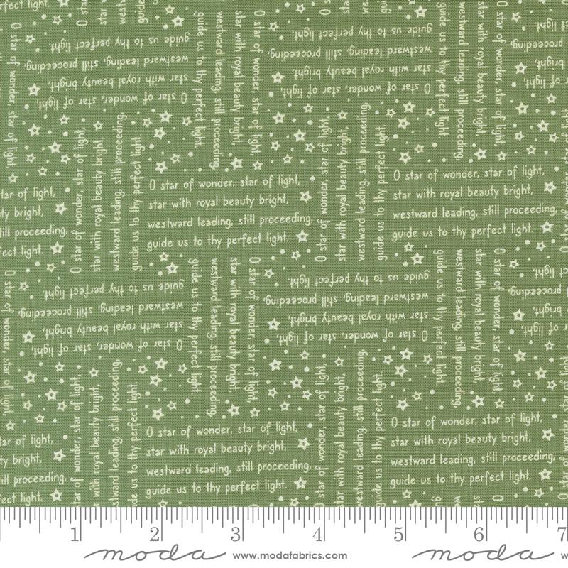 Starberry - Woven Song Text Green - 29184 23