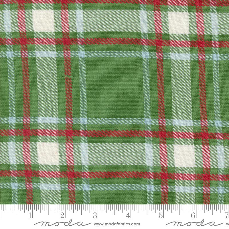 16" Christmas Toweling Green Plaid - 920 308