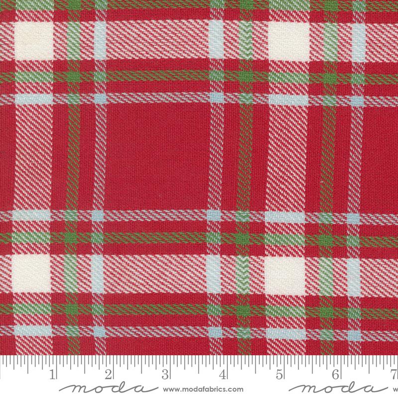 16" Christmas Toweling Red Plaid - 920 310