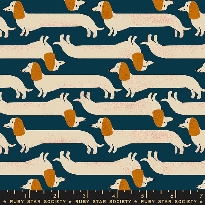 Dog Park - Long Dog Teal Navy - RS2096 13 - Ruby Star Society
