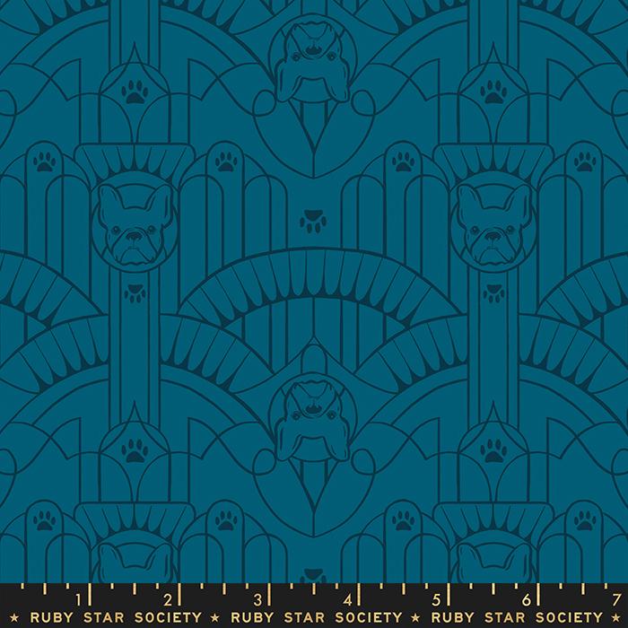 Dog Park - Art Deco Pup Teal - RS2097 15 - Ruby Star Society