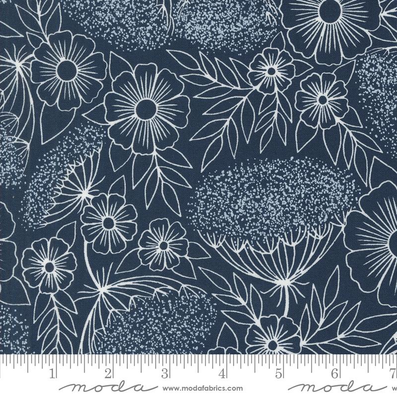 Field of Flowers - Queen Annes Lace Navy - 3314 19