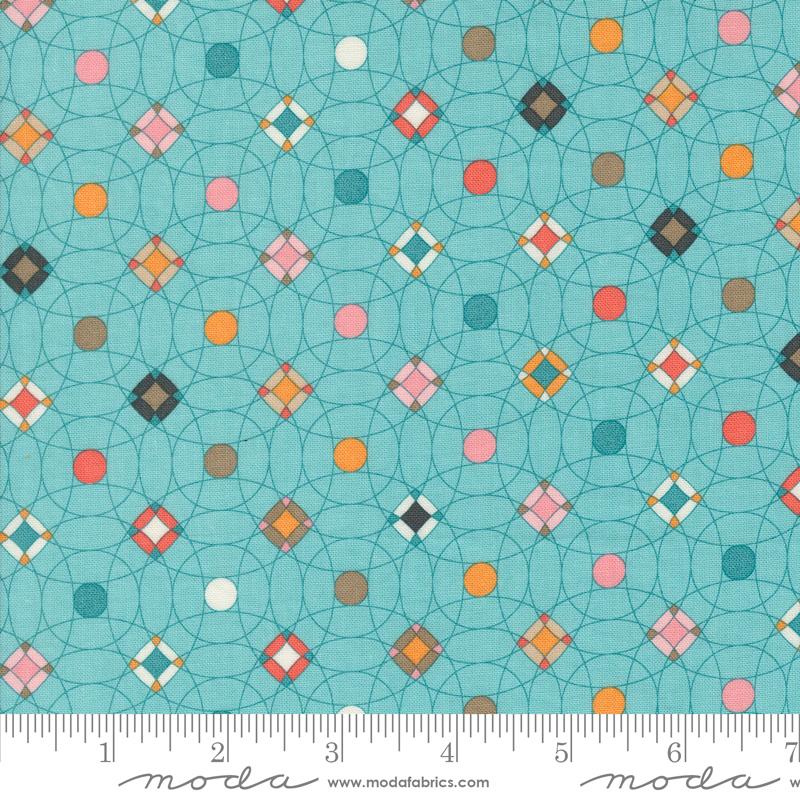 Blue background with geometric circles