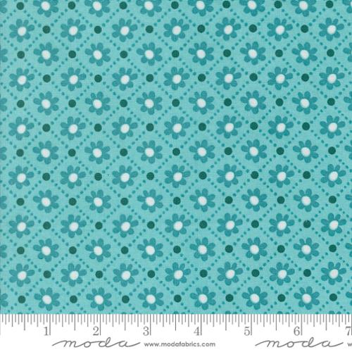 Blue background with blue daisies