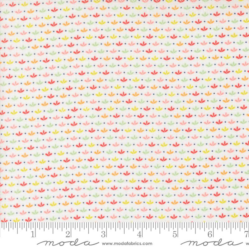 White background with colorful sprout design
