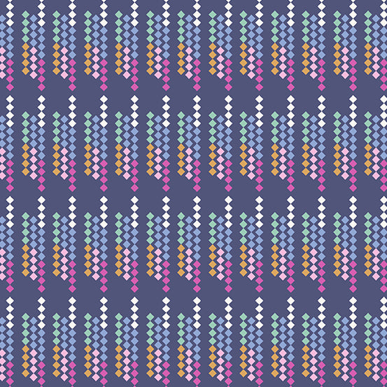 Enchanted Bloom - Trellis Royal Blue - A-892-B