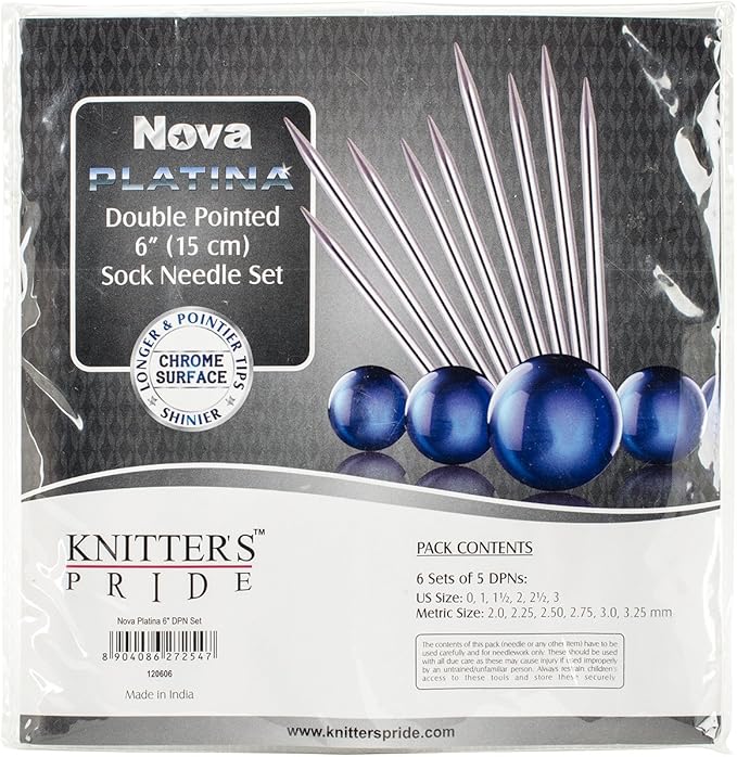 Nova Platina Double Pointed Needles Set 6" Socks Kit
