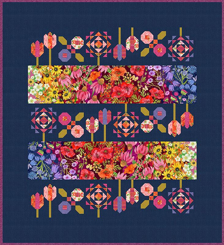 Gathering Wildflowers Quilt Kit Featuring Superbloom by Robin Pickens