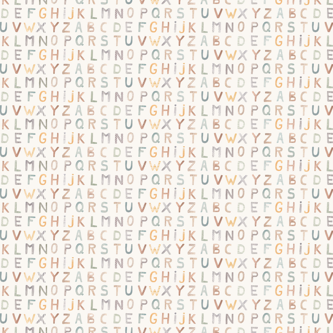 Alphabet on a cream background