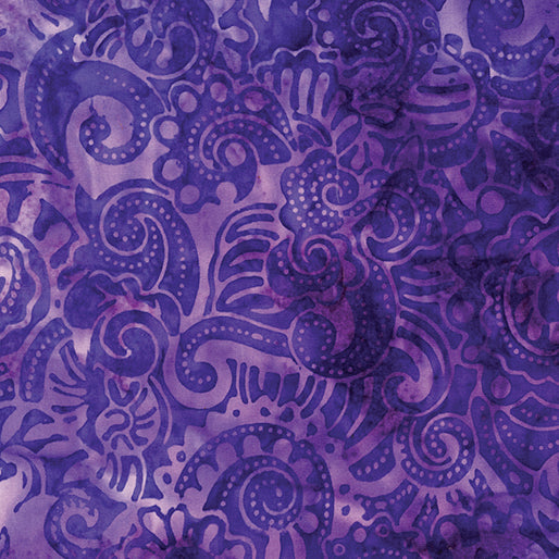 Bali Palettes Berries Batik Mod Paisley Grape - 9218-66